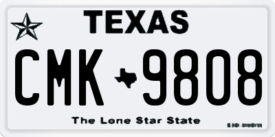 TX license plate CMK9808