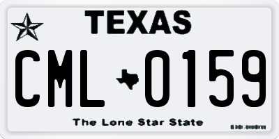 TX license plate CML0159