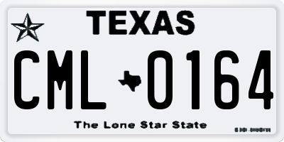 TX license plate CML0164