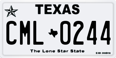 TX license plate CML0244
