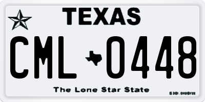 TX license plate CML0448