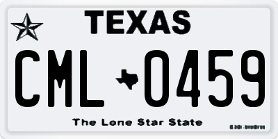 TX license plate CML0459