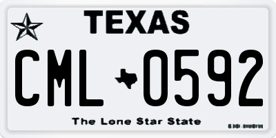 TX license plate CML0592