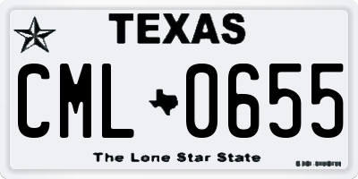 TX license plate CML0655