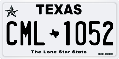 TX license plate CML1052