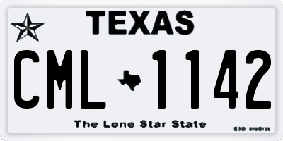 TX license plate CML1142