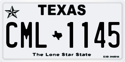 TX license plate CML1145