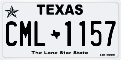 TX license plate CML1157