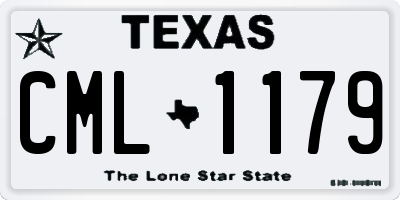 TX license plate CML1179