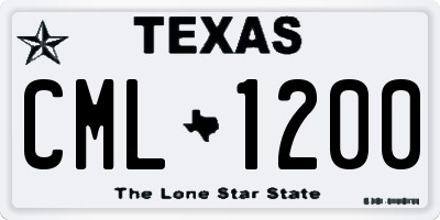 TX license plate CML1200