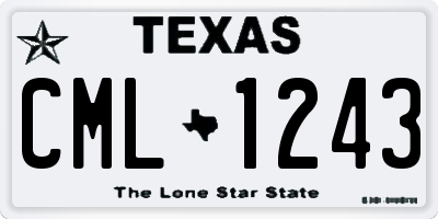 TX license plate CML1243