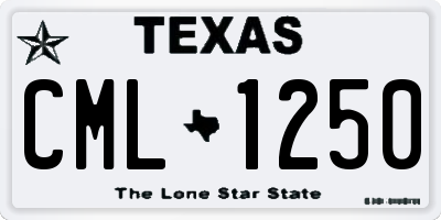 TX license plate CML1250