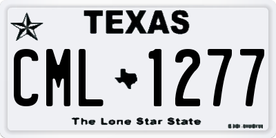 TX license plate CML1277