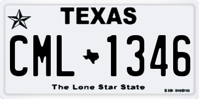 TX license plate CML1346
