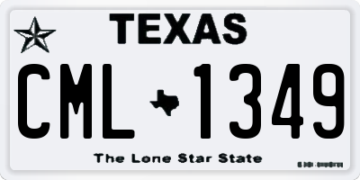 TX license plate CML1349