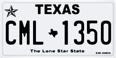 TX license plate CML1350