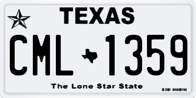 TX license plate CML1359