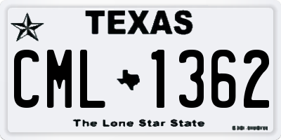TX license plate CML1362