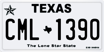 TX license plate CML1390