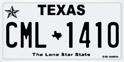 TX license plate CML1410