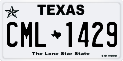 TX license plate CML1429