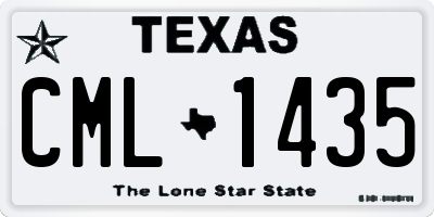 TX license plate CML1435