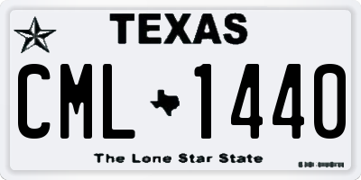 TX license plate CML1440