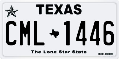 TX license plate CML1446