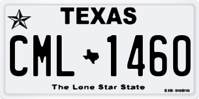 TX license plate CML1460
