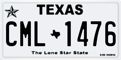TX license plate CML1476