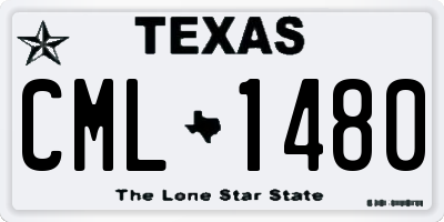 TX license plate CML1480