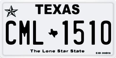TX license plate CML1510
