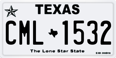 TX license plate CML1532