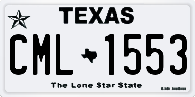 TX license plate CML1553