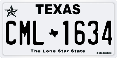 TX license plate CML1634
