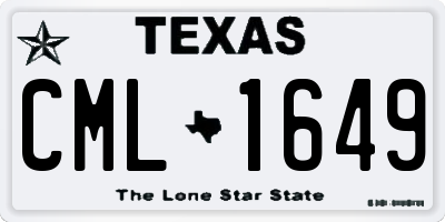 TX license plate CML1649