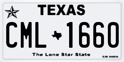 TX license plate CML1660