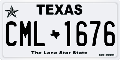 TX license plate CML1676