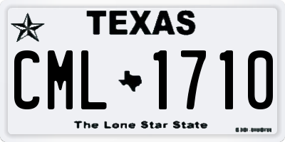TX license plate CML1710
