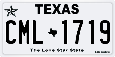 TX license plate CML1719