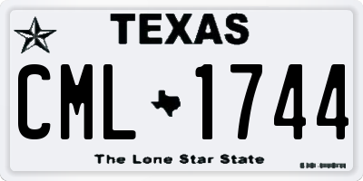 TX license plate CML1744