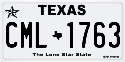 TX license plate CML1763