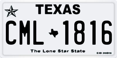 TX license plate CML1816