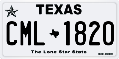 TX license plate CML1820