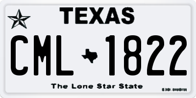 TX license plate CML1822