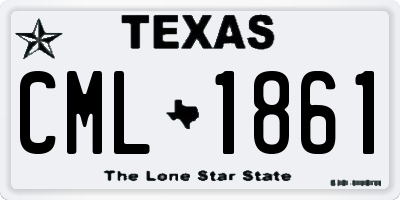 TX license plate CML1861