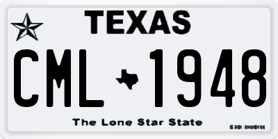 TX license plate CML1948