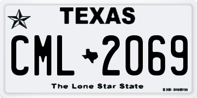 TX license plate CML2069