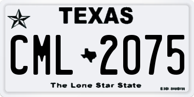 TX license plate CML2075