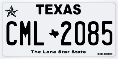 TX license plate CML2085
